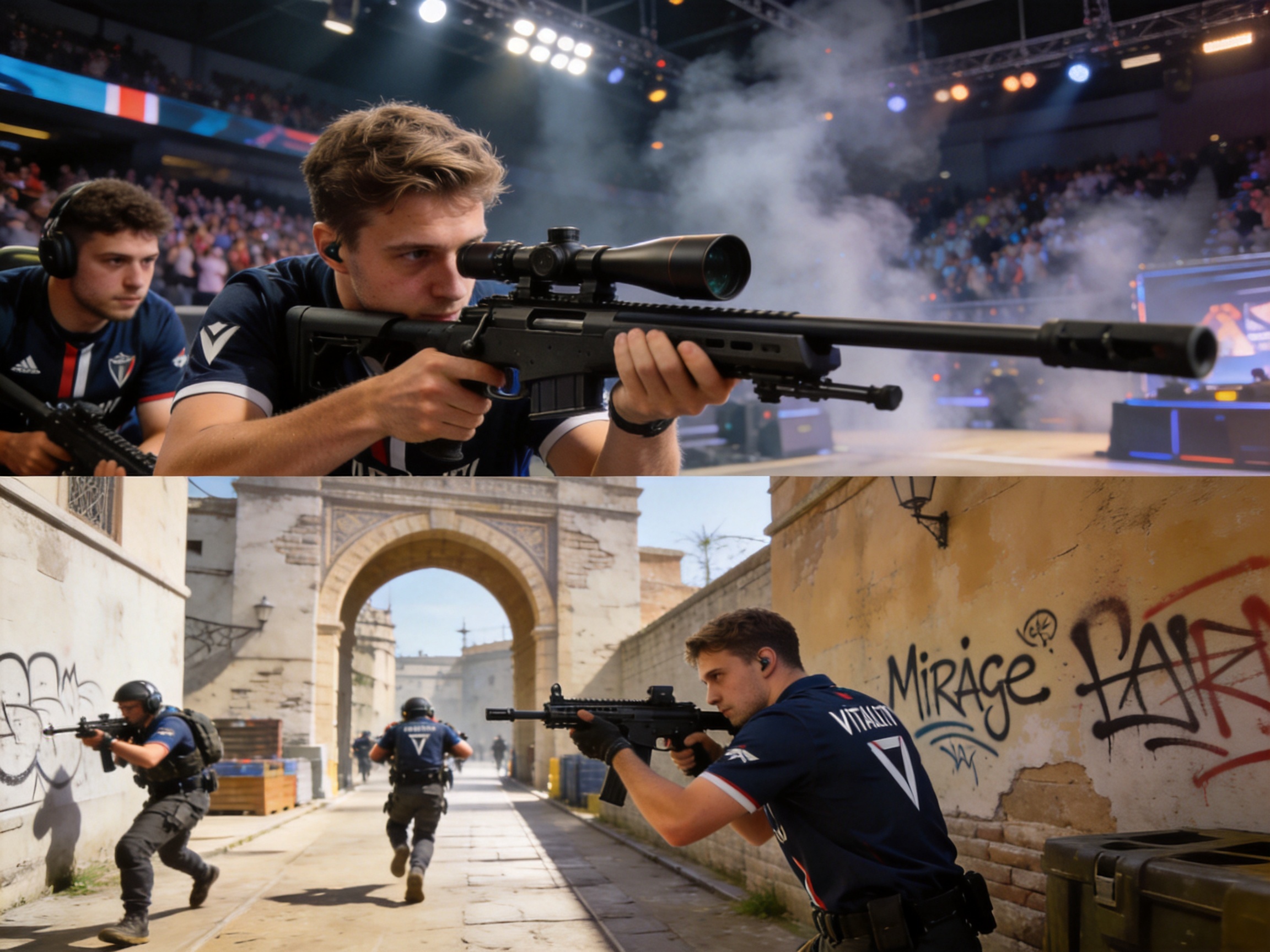CSGO IEM科隆站Vitality选手比赛画面